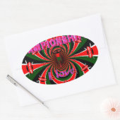 Keniaanse wereldkampioenschappen atletiek: wervele ovale sticker (Envelop)