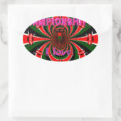 Keniaanse wereldkampioenschappen atletiek: wervele ovale sticker (Tas)