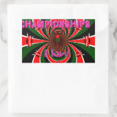 Keniaanse wereldkampioenschappen atletiek: wervele rechthoekige sticker (Tas)