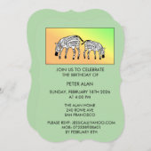 Keniaanse zebra's, verjaardag kaart (Voorkant / Achterkant)