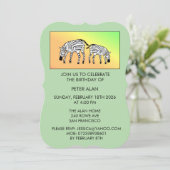 Keniaanse zebra's, verjaardag kaart (Staand voorkant)