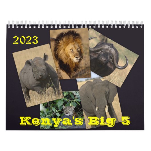 Kenia's Big 5 Kalender (Hoes)