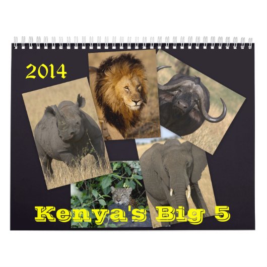 Kenia's Big 5 Kalender (Hoes)