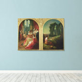 Kenilworth Castle - Past and Cadeau, 1854 Canvas Afdruk (Insitu (Houten vloer))