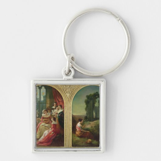 Kenilworth Castle - Past and Cadeau, 1854 Sleutelhanger (Voorkant)