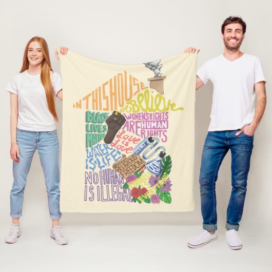 Kenji Kimura Kindness is alles wat er op de vuilni Fleece Deken (In situ)