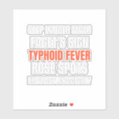 Kenmerk van tyfus - Medisch ontwerp Sticker (Vel)