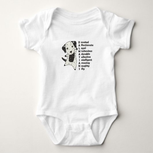 Kenmerken van de Dalmatische honden Cute Dog Romper (Voorkant)