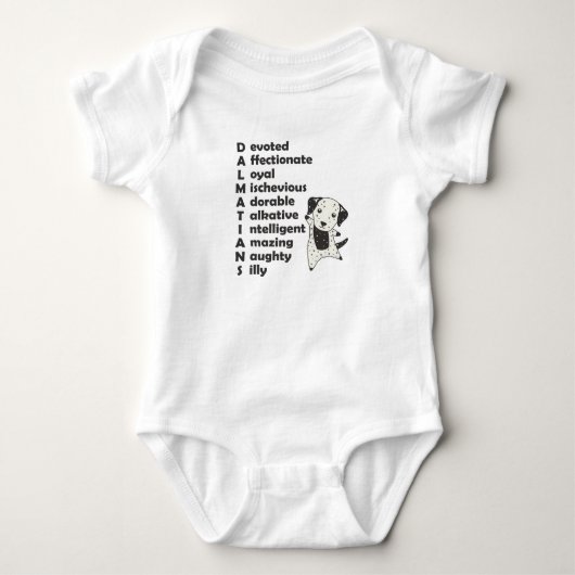 Kenmerken van de Dalmatische honden Cute Dog Romper (Voorkant)