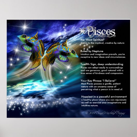 Kenmerken van de pisces poster (Voorkant)