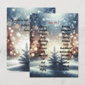 Kenmerken van God Christmas Winter Days Briefkaart (Voorkant / Achterkant)