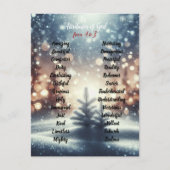 Kenmerken van God Christmas Winter Days Briefkaart (Voorkant)