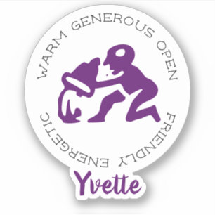 Kenmerken van het sterrenbeeld Waterman Sticker