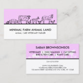 Kenmerken van landbouwhuisdieren visitekaartje (Voorkant / Achterkant)
