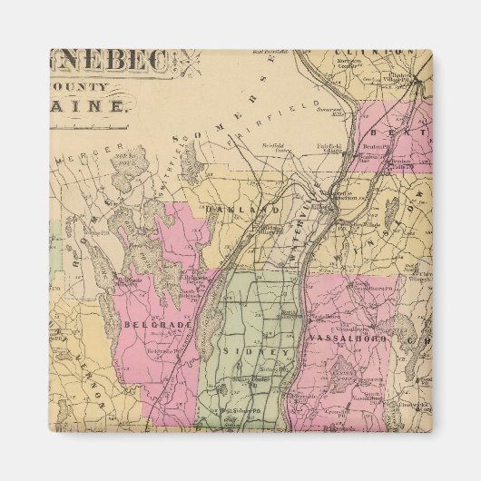 Kennebec County, Maine Magneet (Voorkant)