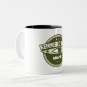Kennebec, Maine Tweekleurige Koffiemok (Voorkant links)