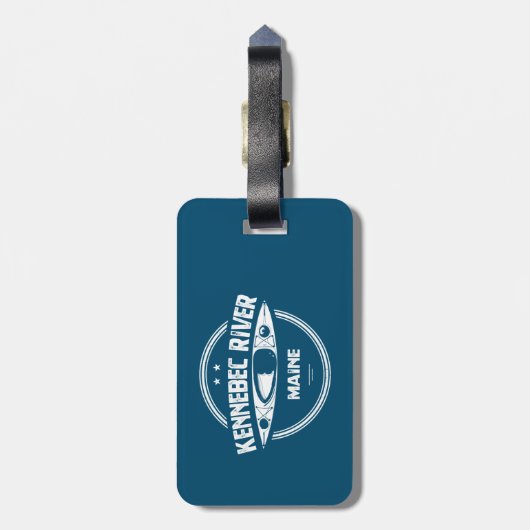 Kennebec River, Maine Bagagelabel (Achterkant verticaal)