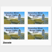 Kennebec River Range Lights, Maine Stickers (Vel)