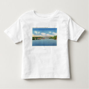 Kennebec Uitzicht van de Augusta Toll Bridge Kinder Shirts