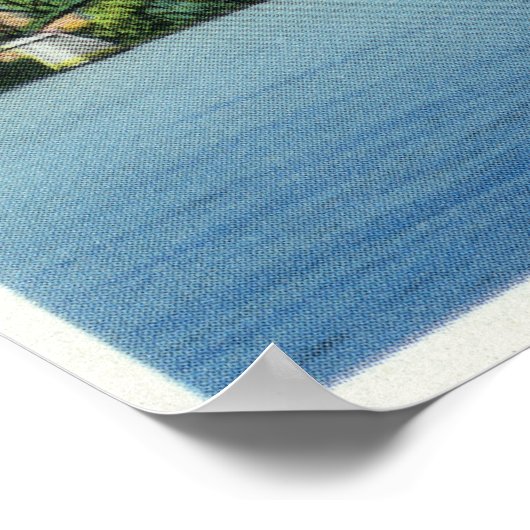 Kennebec Uitzicht van de Augusta Toll Bridge Poster (Hoek)