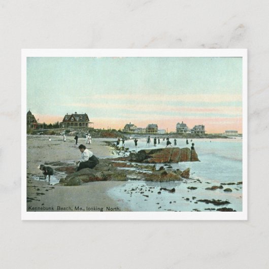 Kennebunk Beach, Maine 1915  Briefkaart (Voorkant)