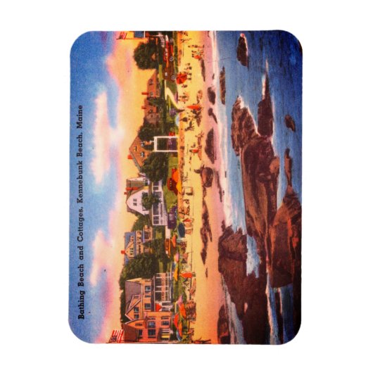 Kennebunk Beach, Maine  Cottages Foto Magneet (Verticaal)