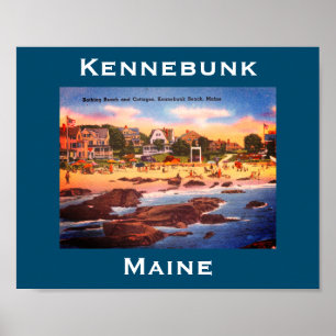 Kennebunk Beach, Maine  Cottages Foto Poster