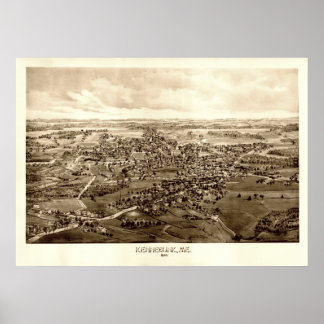 Kennebunk, Maine Bird's Eye Uitzicht, 1895 Poster