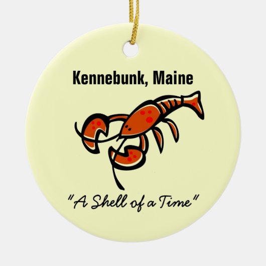 Kennebunk, Maine Lobster Keramisch Ornament (Voorkant)