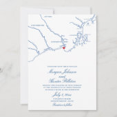 Kennebunkport All-in-One QR-code RSVP Bruiloft Kaart (Voorkant)