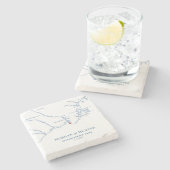 Kennebunkport Maine Bestemming Trouwgunst Stenen Onderzetter (Zijkant)