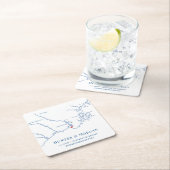 Kennebunkport Maine Bruiloft Welkomstfeest Kartonnen Onderzetters (Insitu)