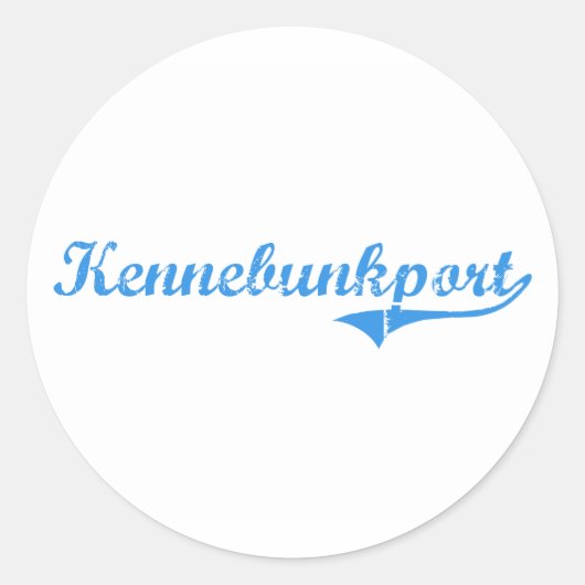 Kennebunkport Maine Classic Design Ronde Sticker (Voorkant)