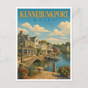 Kennebunkport Maine Dock Square GeoSaga Briefkaart
