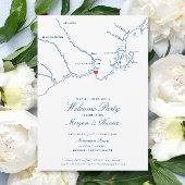 Kennebunkport Maine Elegant Bruiloft Welkomstfeest Kaart