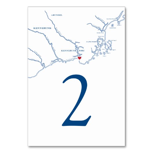 Kennebunkport Maine Kaart Bruiloft (Achterkant)