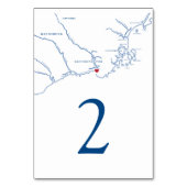 Kennebunkport Maine Kaart Bruiloft (Voorkant)