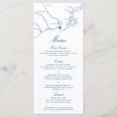 Kennebunkport Maine Kaart Elegant Navy Wedding (Voorkant)