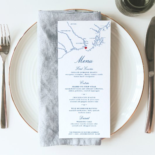 Kennebunkport Maine Kaart Elegant Navy Wedding