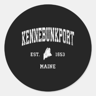 Kennebunkport Maine Me Atletische Sport Ronde Sticker