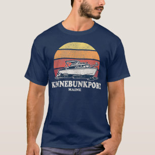Kennebunkport ME  Boating 70s Retro Boat T-shirt