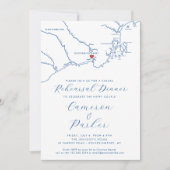 Kennebunkport ME Casual bruiloft repetitie diner Kaart (Voorkant)