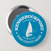Kennebunkport (zeilboot) ronde button 4,0 cm (Voorkant /achterkant)