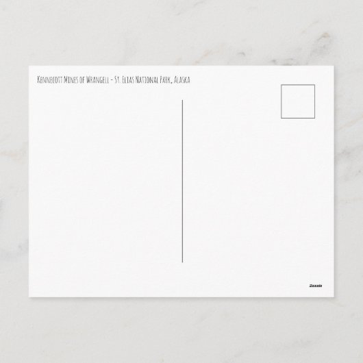 Kennecott Mine Wrangell - St. Elias Nationaal Park Feestdagenkaart (Achterkant)