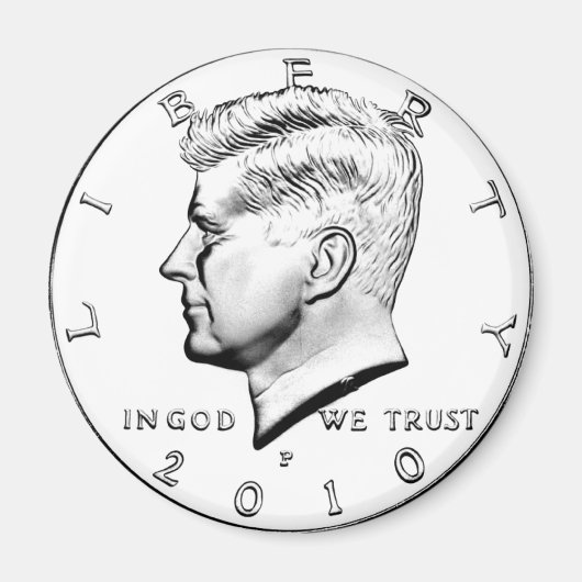 KENNED HALF DOLLAR MAGNEET (Voorkant)
