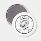 KENNED HALF DOLLAR MAGNEET (Voorkant / Achterkant)