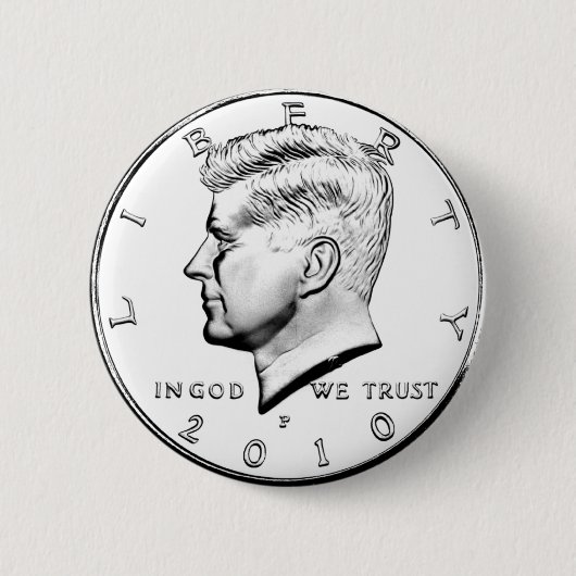 KENNED HALF DOLLAR RONDE BUTTON 5,7 CM (Voorkant)