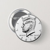 KENNED HALF DOLLAR RONDE BUTTON 5,7 CM (Voorkant /achterkant)