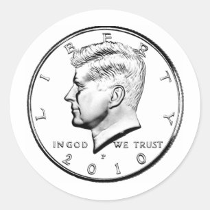 KENNED HALF DOLLAR RONDE STICKER
