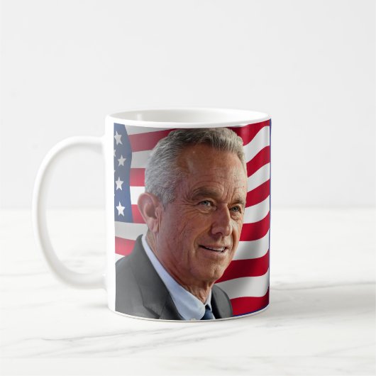 Kennedy24 - Robert F Kennedy Jr voor President 202 Koffiemok (Links)
